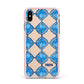 Personalised Mediterranean Tiles Apple iPhone Xs Max Impact Case Pink Edge on Gold Phone
