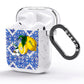 Personalised Mediterranean Tiles and Lemons AirPods Glitter Case Side Image