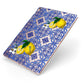 Personalised Mediterranean Tiles and Lemons Apple iPad Case on Rose Gold iPad Side View