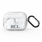 Personalised Medium Marble Initials AirPods Pro Glitter Case