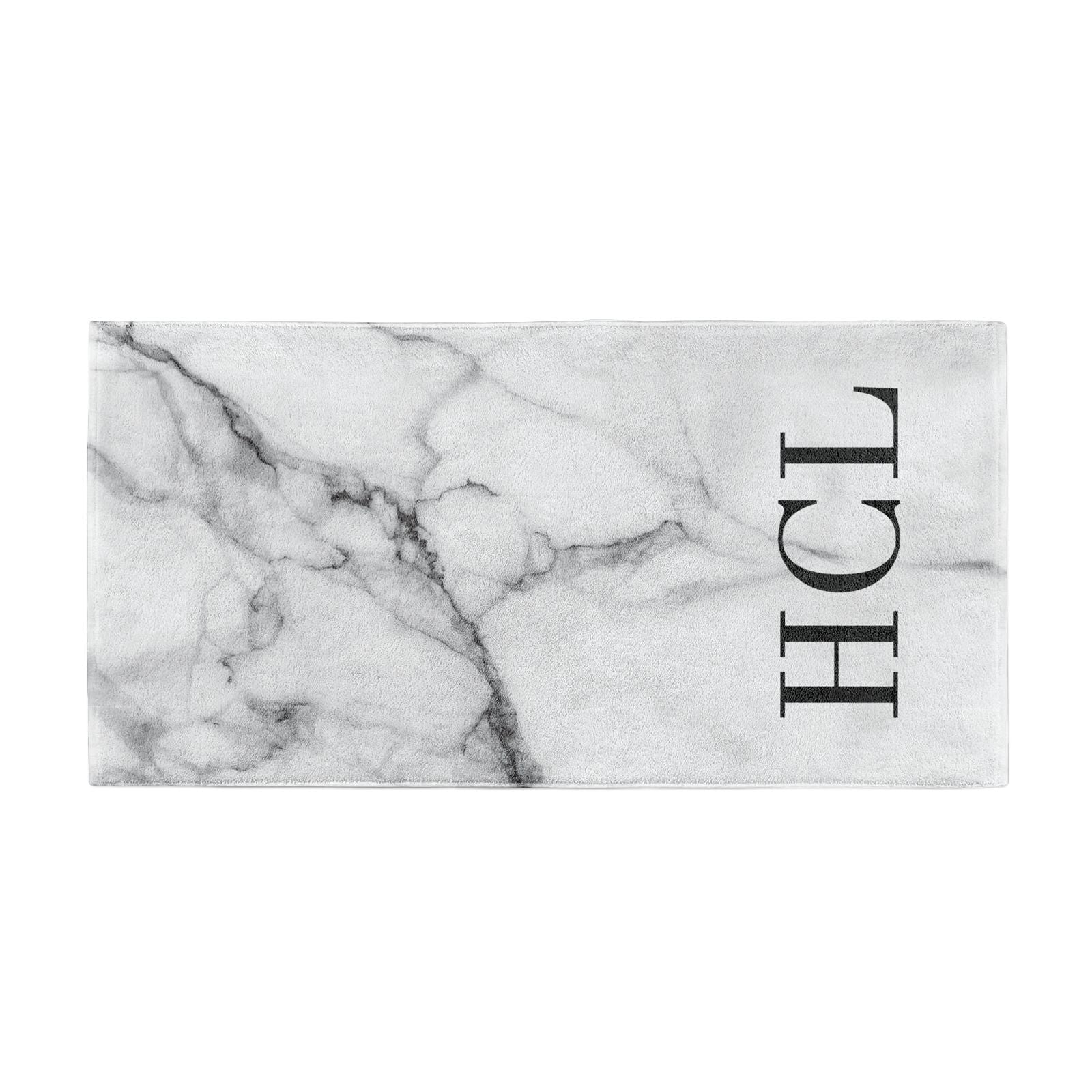 Personalised Medium Marble Initials Beach Towel Alternative Image