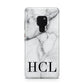 Personalised Medium Marble Initials Huawei Mate 20 Phone Case