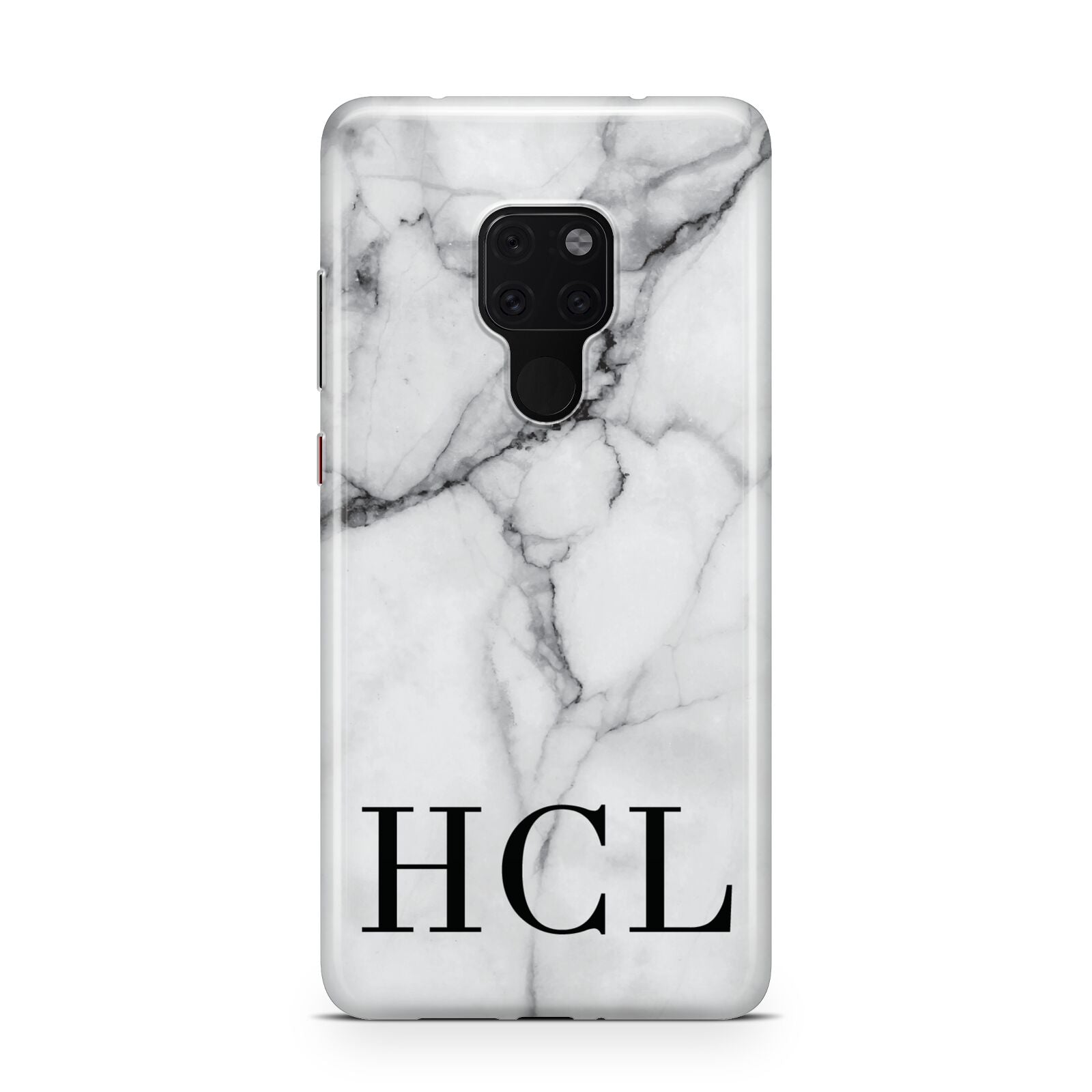 Personalised Medium Marble Initials Huawei Mate 20 Phone Case