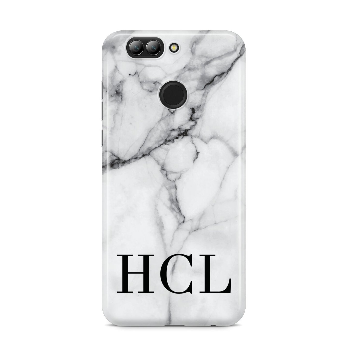 Personalised Medium Marble Initials Huawei Nova 2s Phone Case