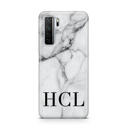 Personalised Medium Marble Initials Huawei P40 Lite 5G Phone Case