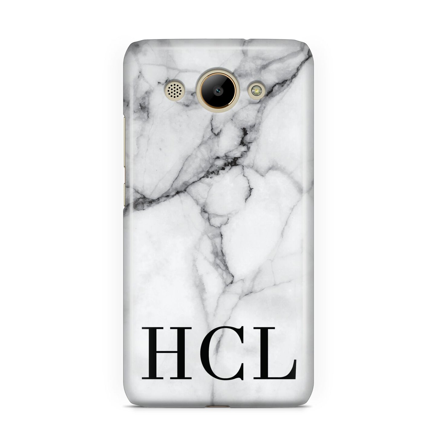 Personalised Medium Marble Initials Huawei Y3 2017