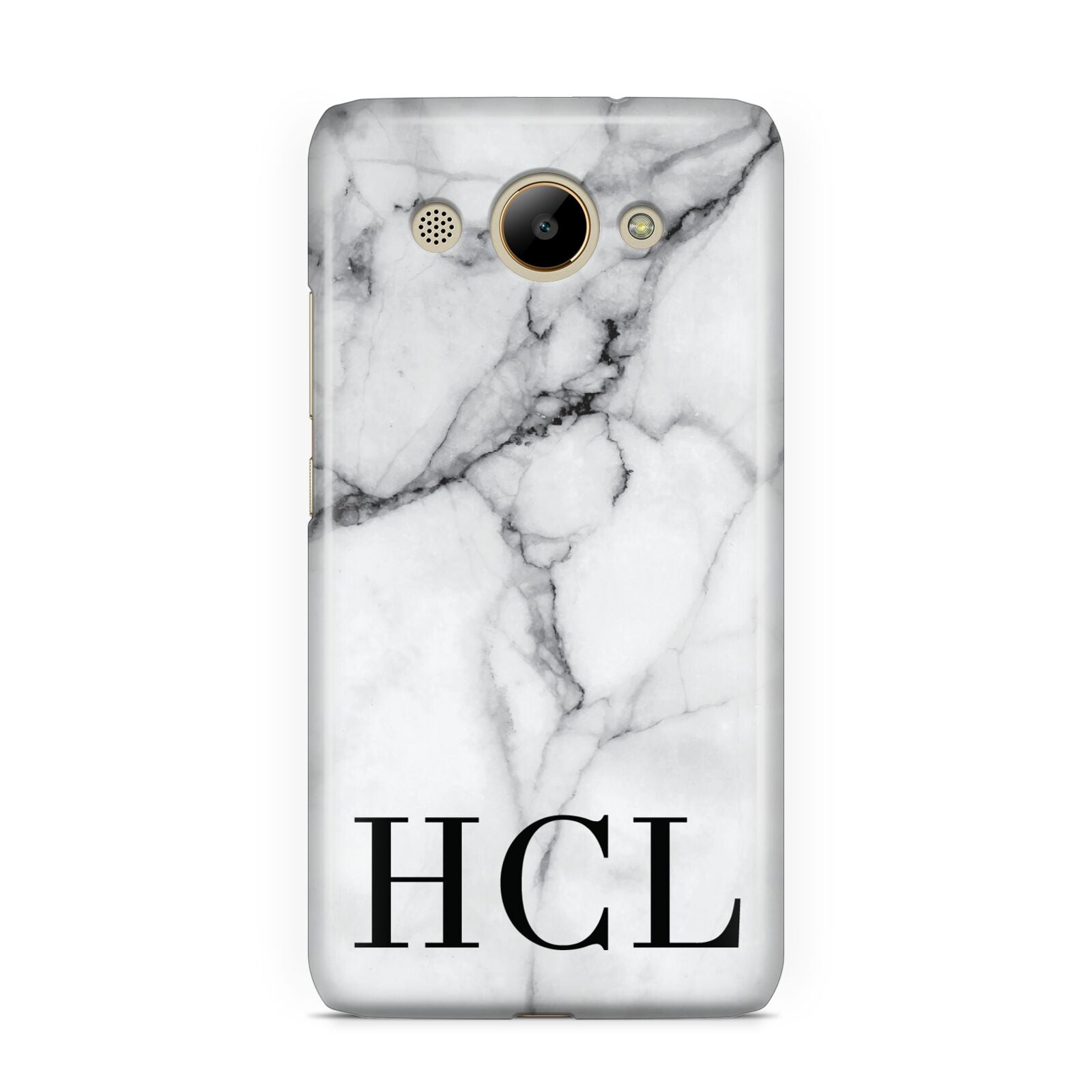 Personalised Medium Marble Initials Huawei Y3 2017