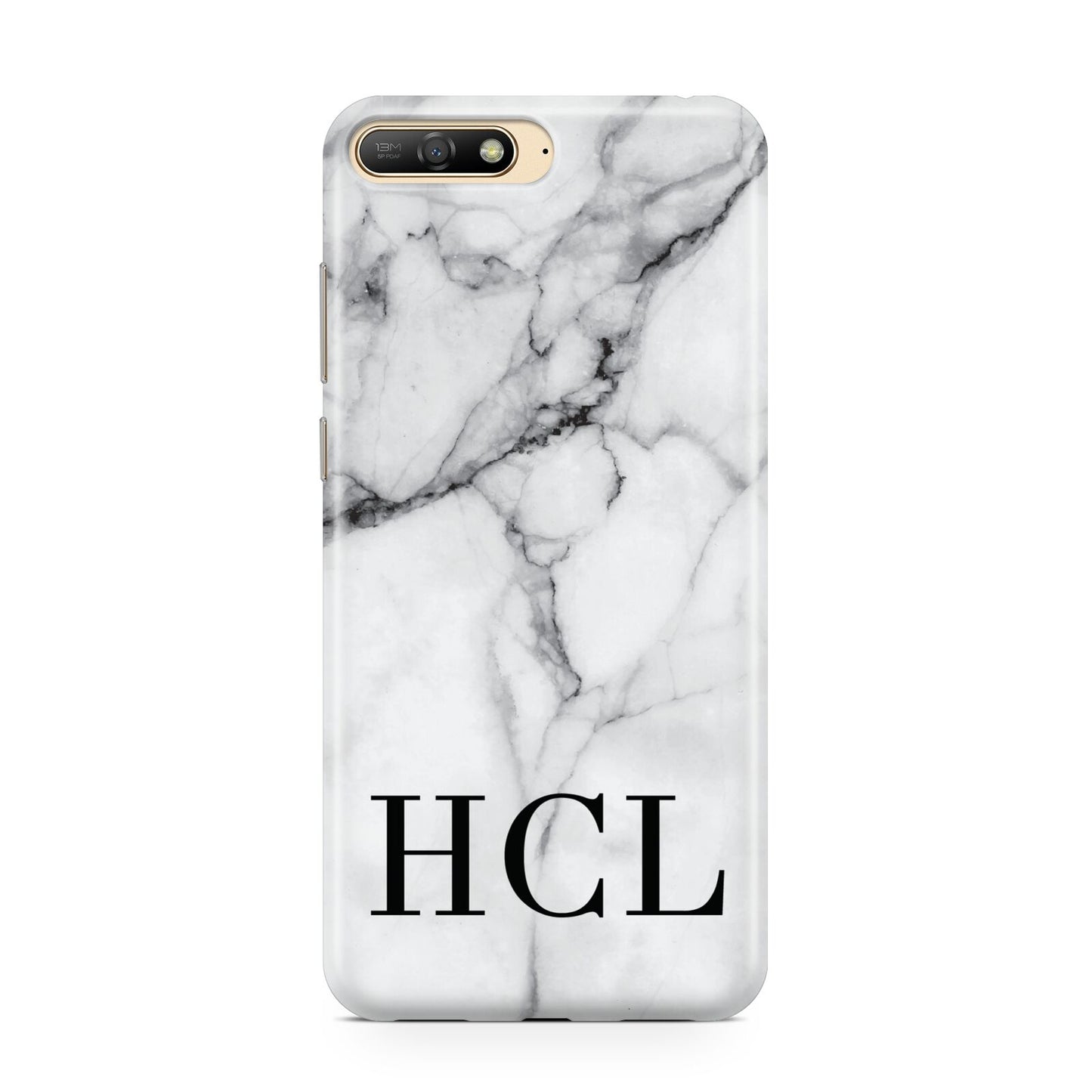Personalised Medium Marble Initials Huawei Y6 2018