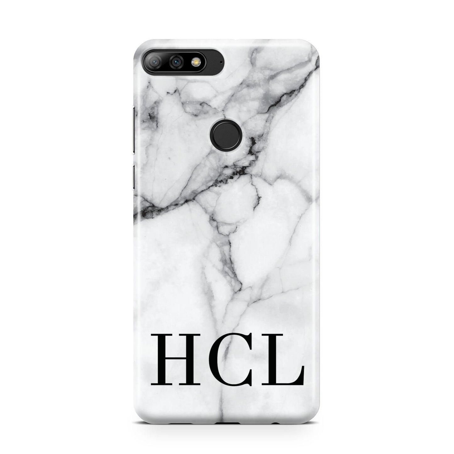 Personalised Medium Marble Initials Huawei Y7 2018