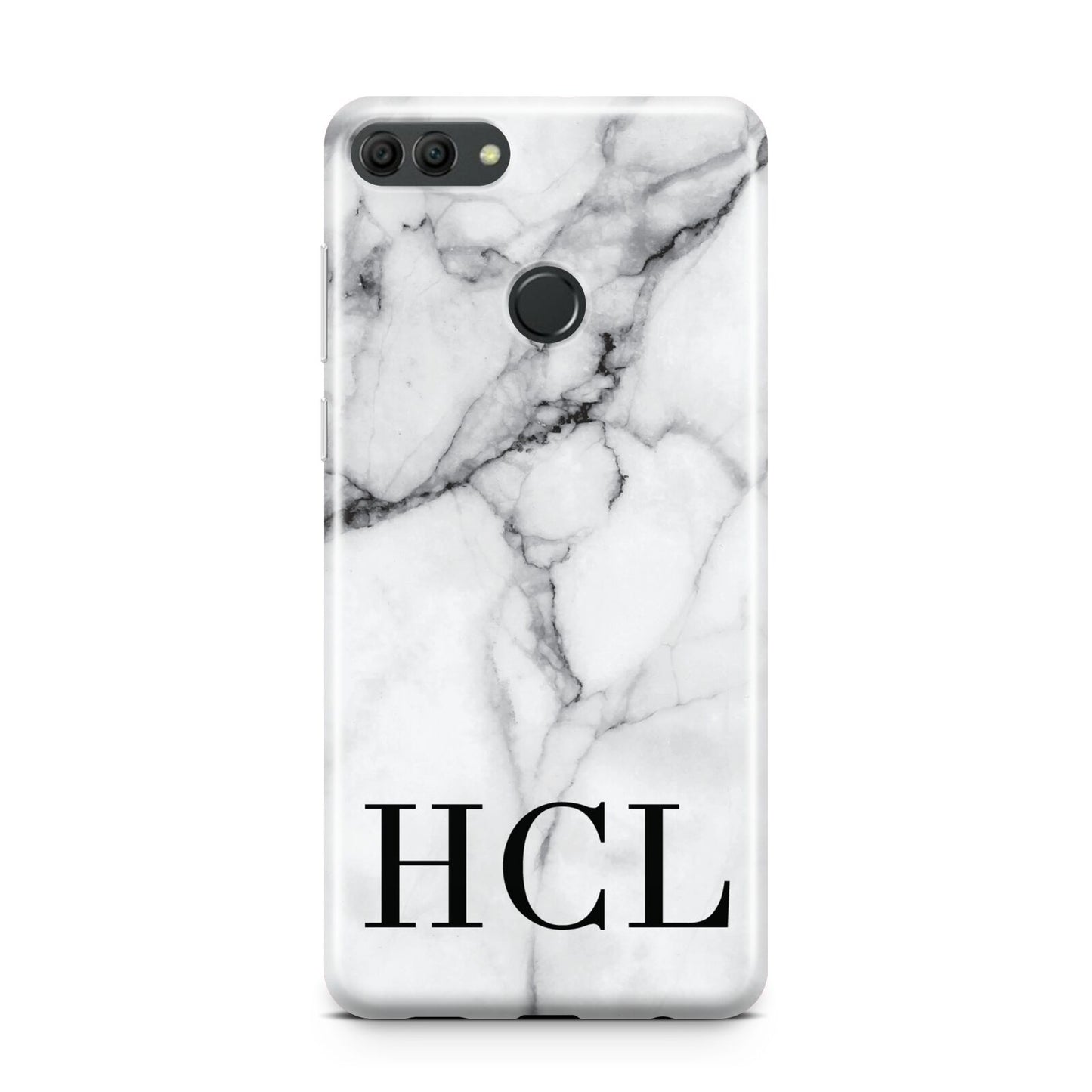 Personalised Medium Marble Initials Huawei Y9 2018