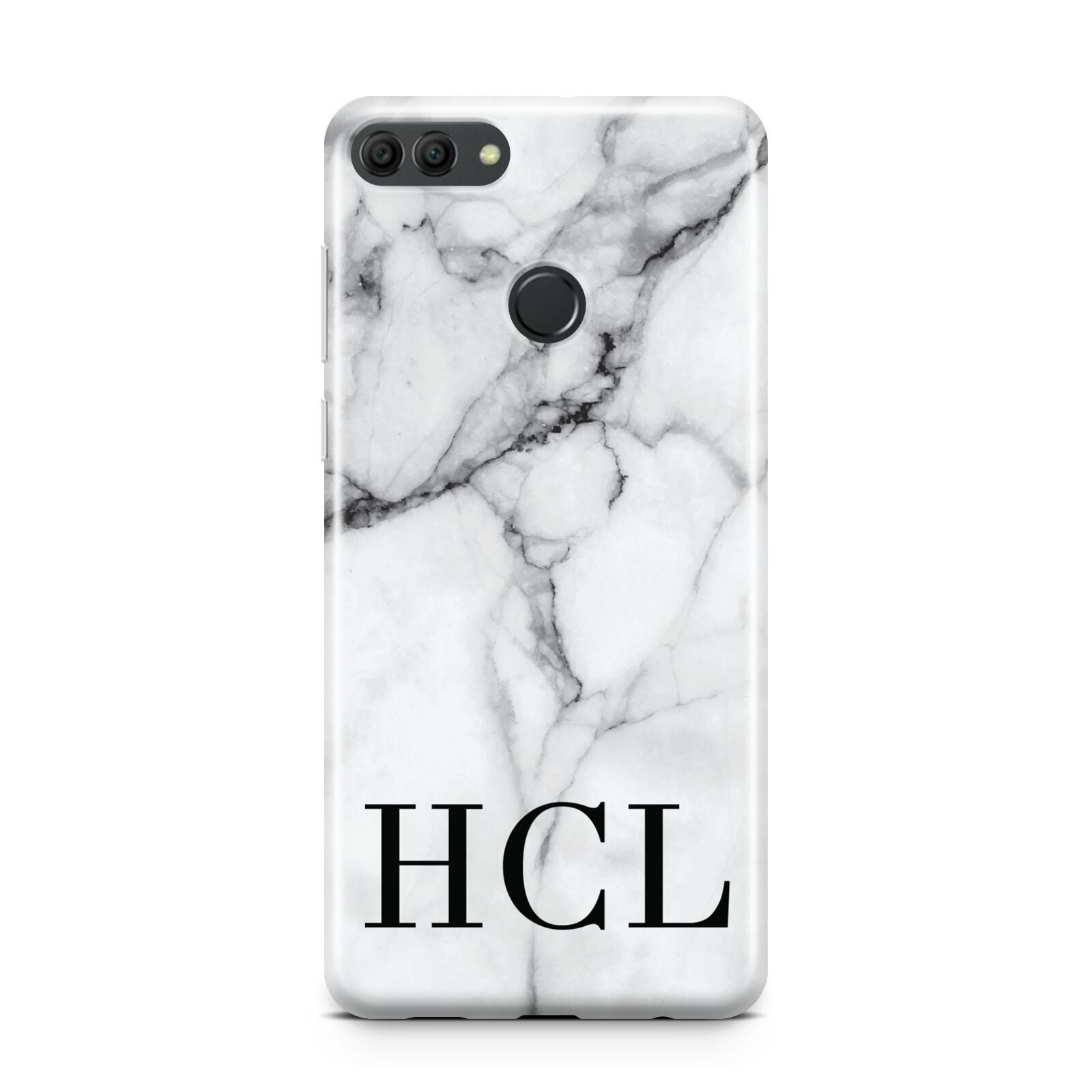 Personalised Medium Marble Initials Huawei Y9 2018