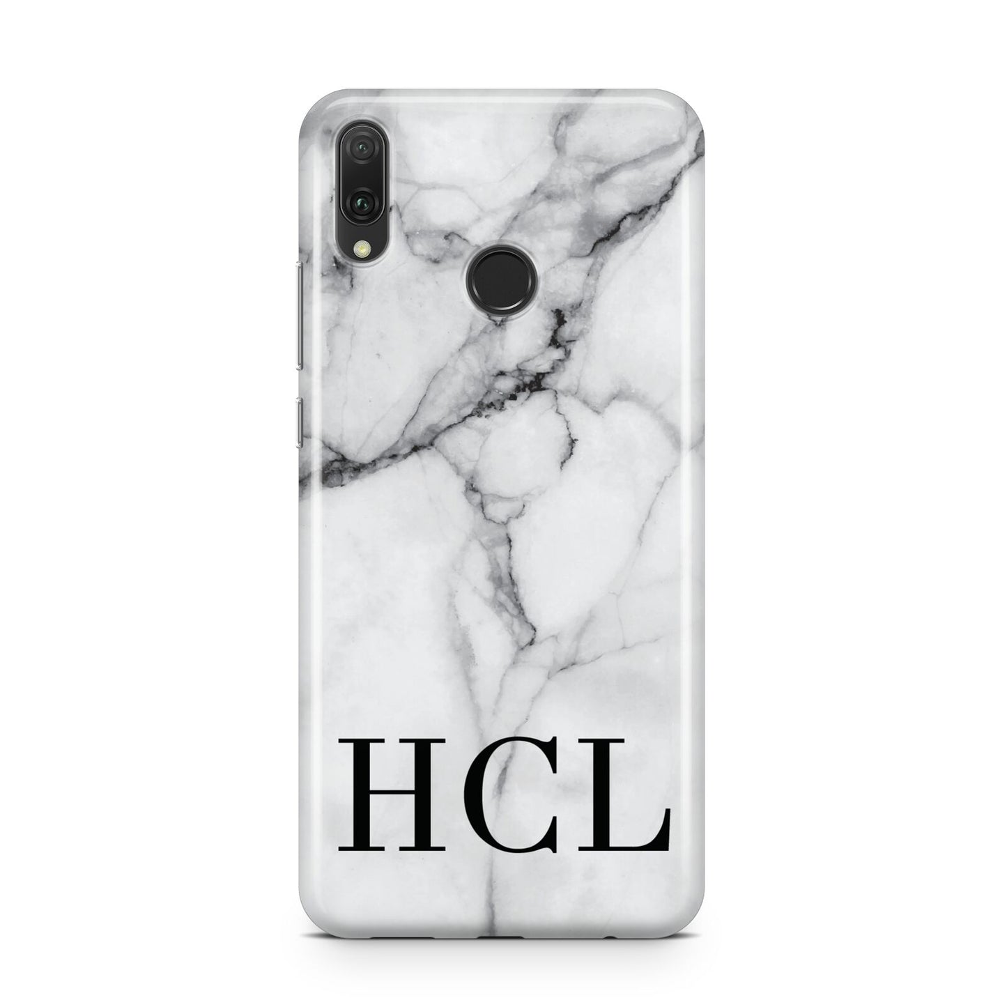 Personalised Medium Marble Initials Huawei Y9 2019