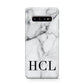 Personalised Medium Marble Initials Protective Samsung Galaxy Case