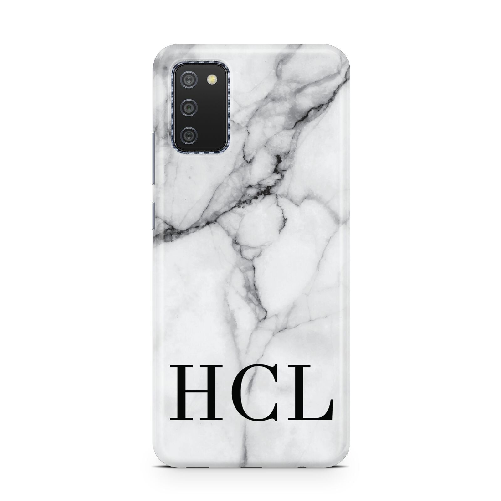 Personalised Medium Marble Initials Samsung A02s Case