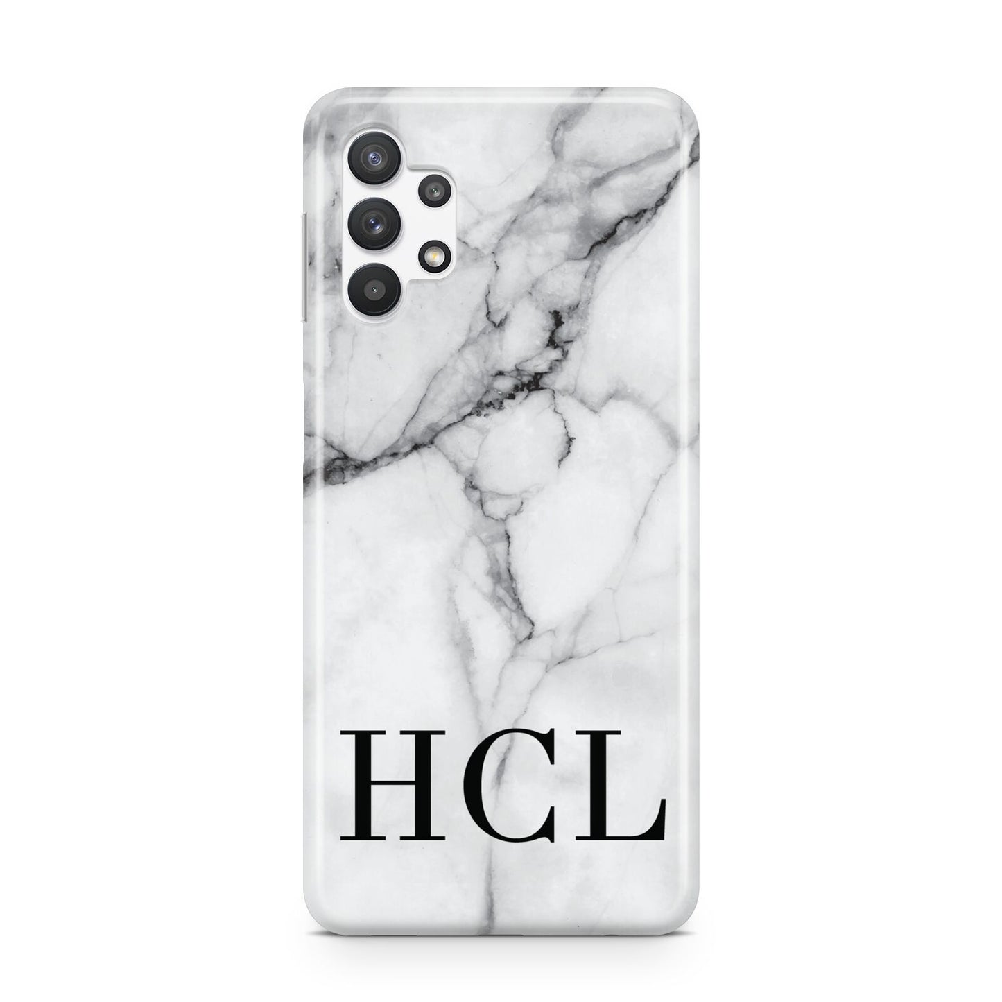 Personalised Medium Marble Initials Samsung A32 5G Case