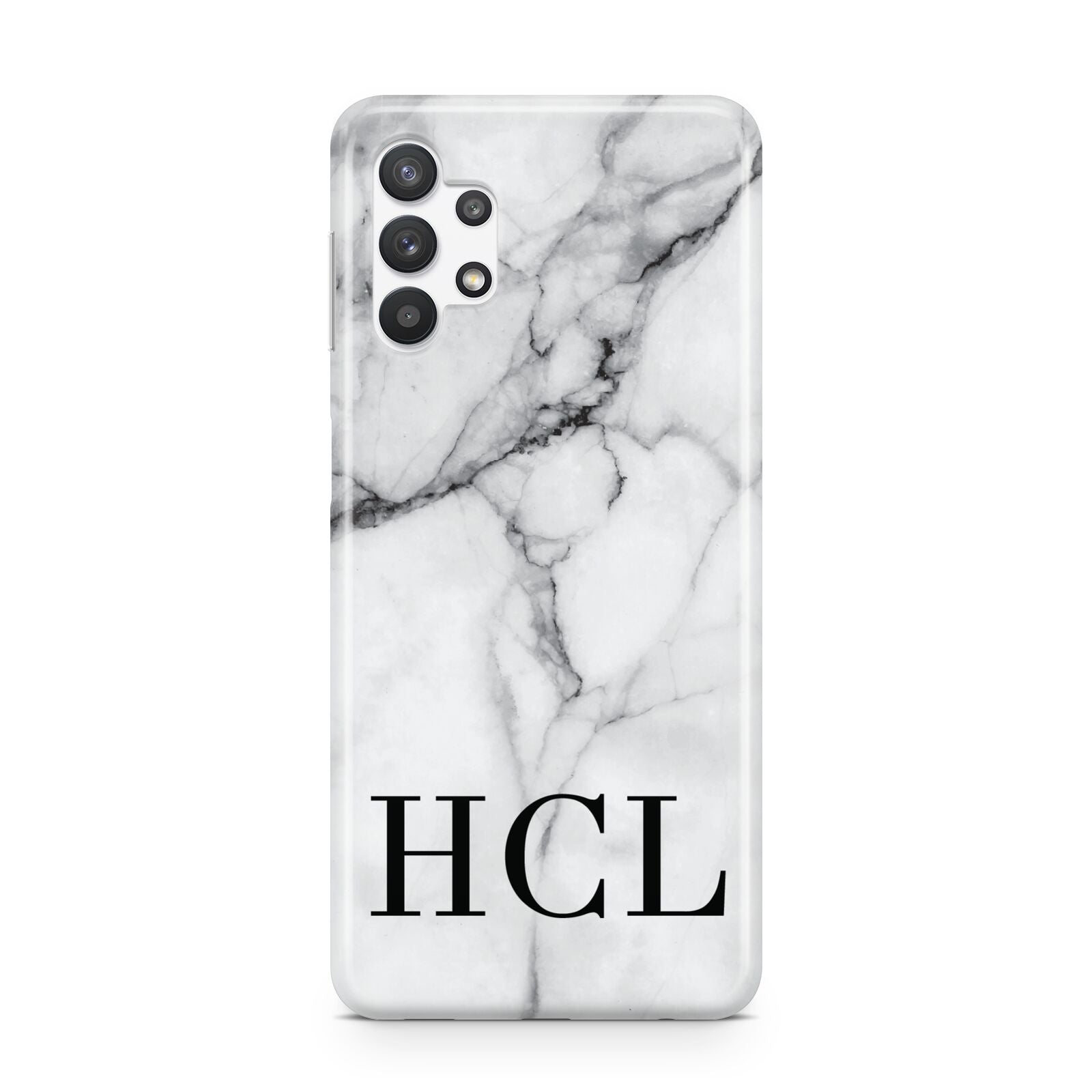 Personalised Medium Marble Initials Samsung A32 5G Case