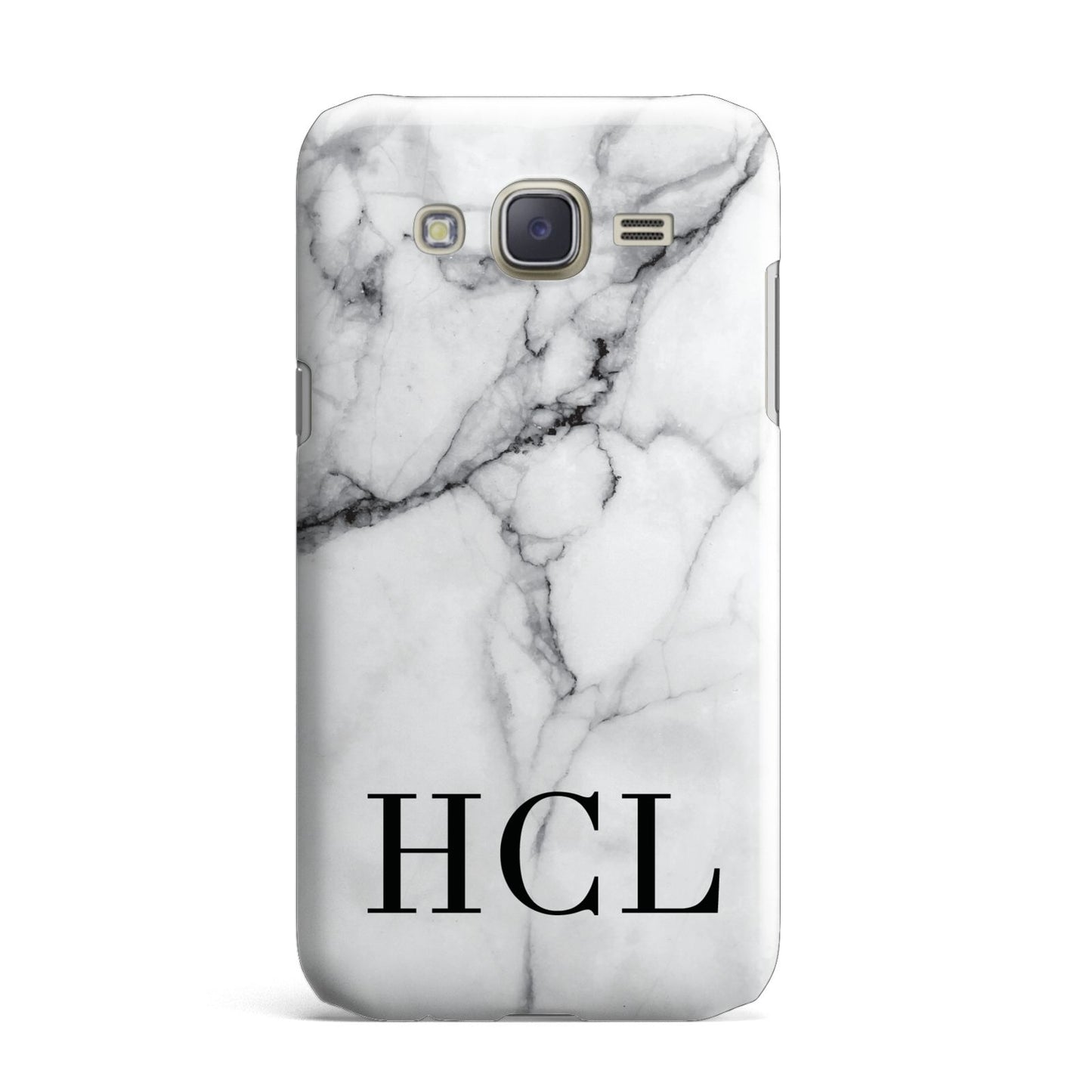 Personalised Medium Marble Initials Samsung Galaxy J7 Case