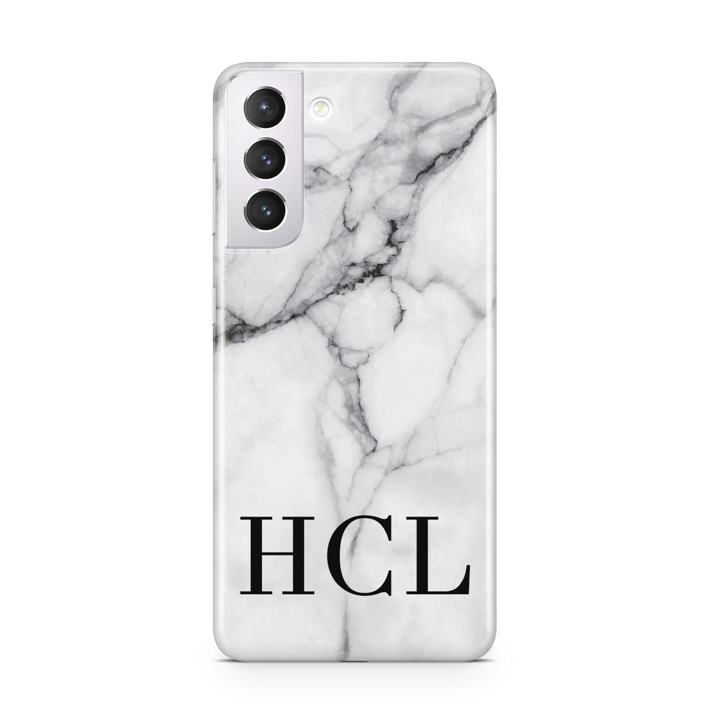 Personalised Medium Marble Initials Samsung S21 Case