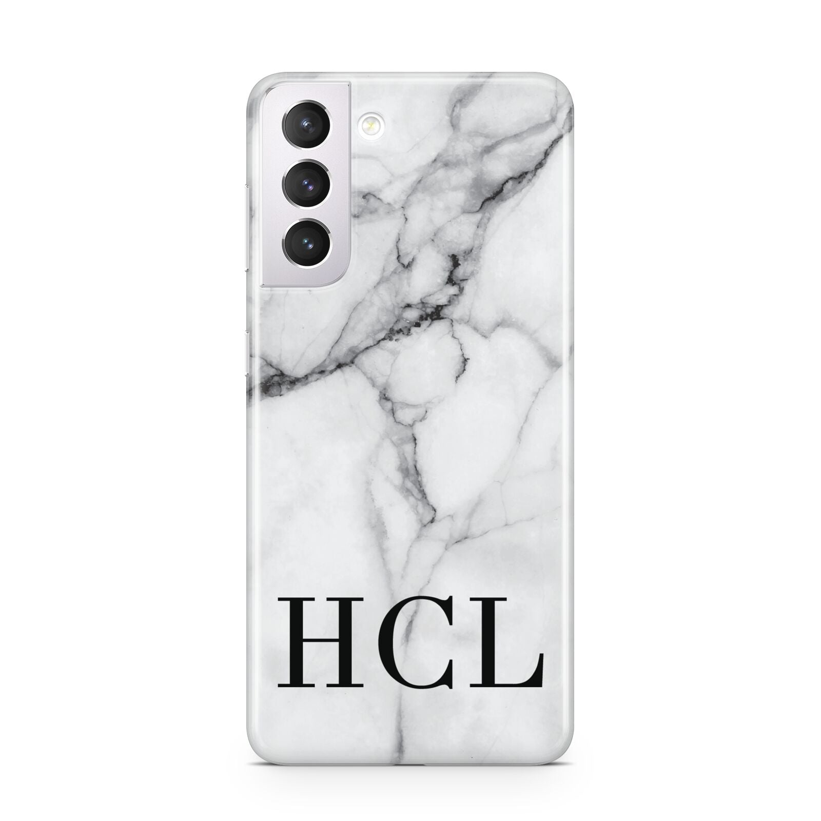 Personalised Medium Marble Initials Samsung S21 Case