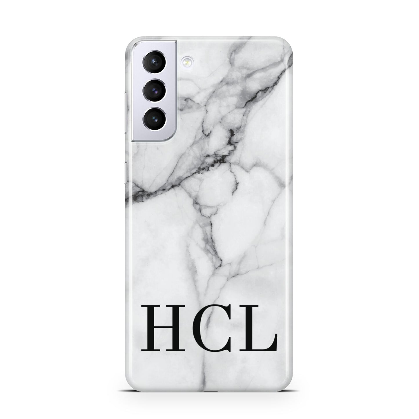Personalised Medium Marble Initials Samsung S21 Plus Case
