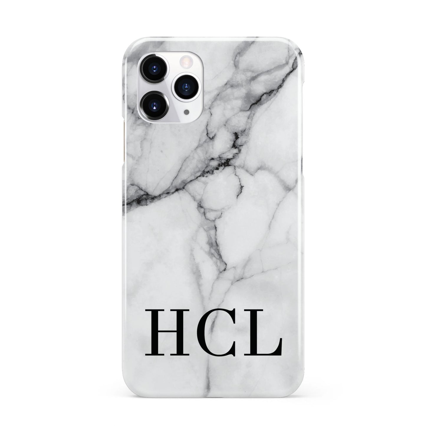 Personalised Medium Marble Initials iPhone 11 Pro 3D Snap Case