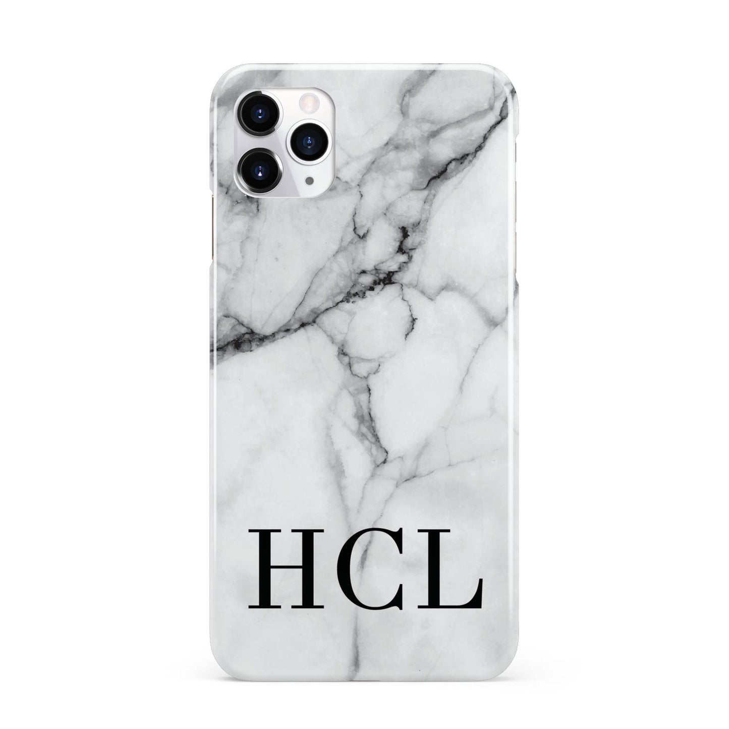 Personalised Medium Marble Initials iPhone 11 Pro Max 3D Snap Case