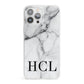 Personalised Medium Marble Initials iPhone 13 Pro Max Clear Bumper Case