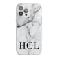 Personalised Medium Marble Initials iPhone 13 Pro Max TPU Impact Case with White Edges