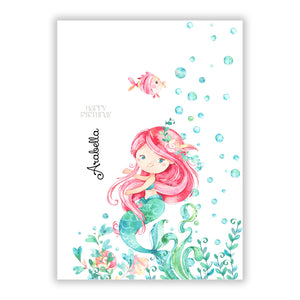 Personalisierte Meerjungfrau-Grußkarte