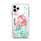 Personalised Mermaid Apple iPhone 11 Pro in Silver with White Impact Case