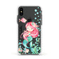 Personalised Mermaid Apple iPhone Xs Impact Case White Edge on Black Phone