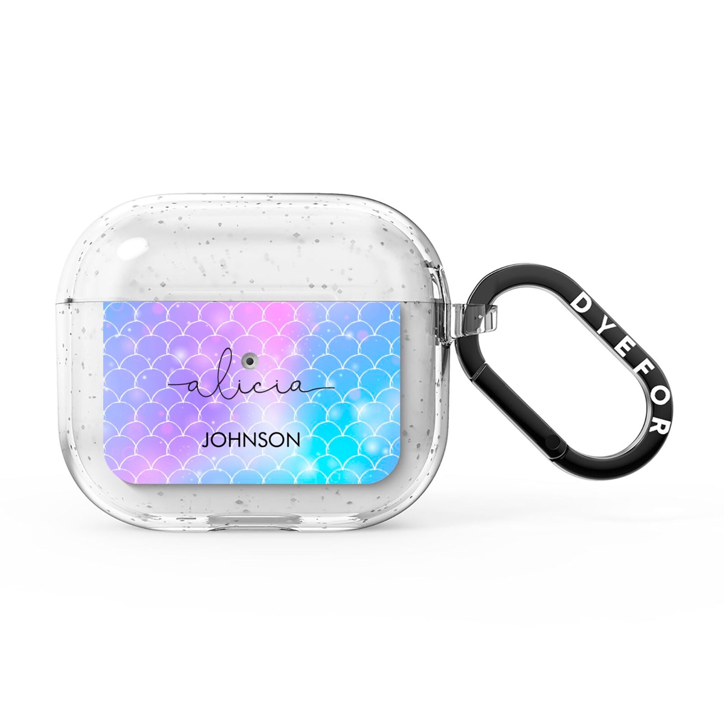 Personalised Mermaid Glitter with Names AirPods Glitter Case 3rd Gen