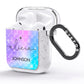 Personalised Mermaid Glitter with Names AirPods Glitter Case Side Image