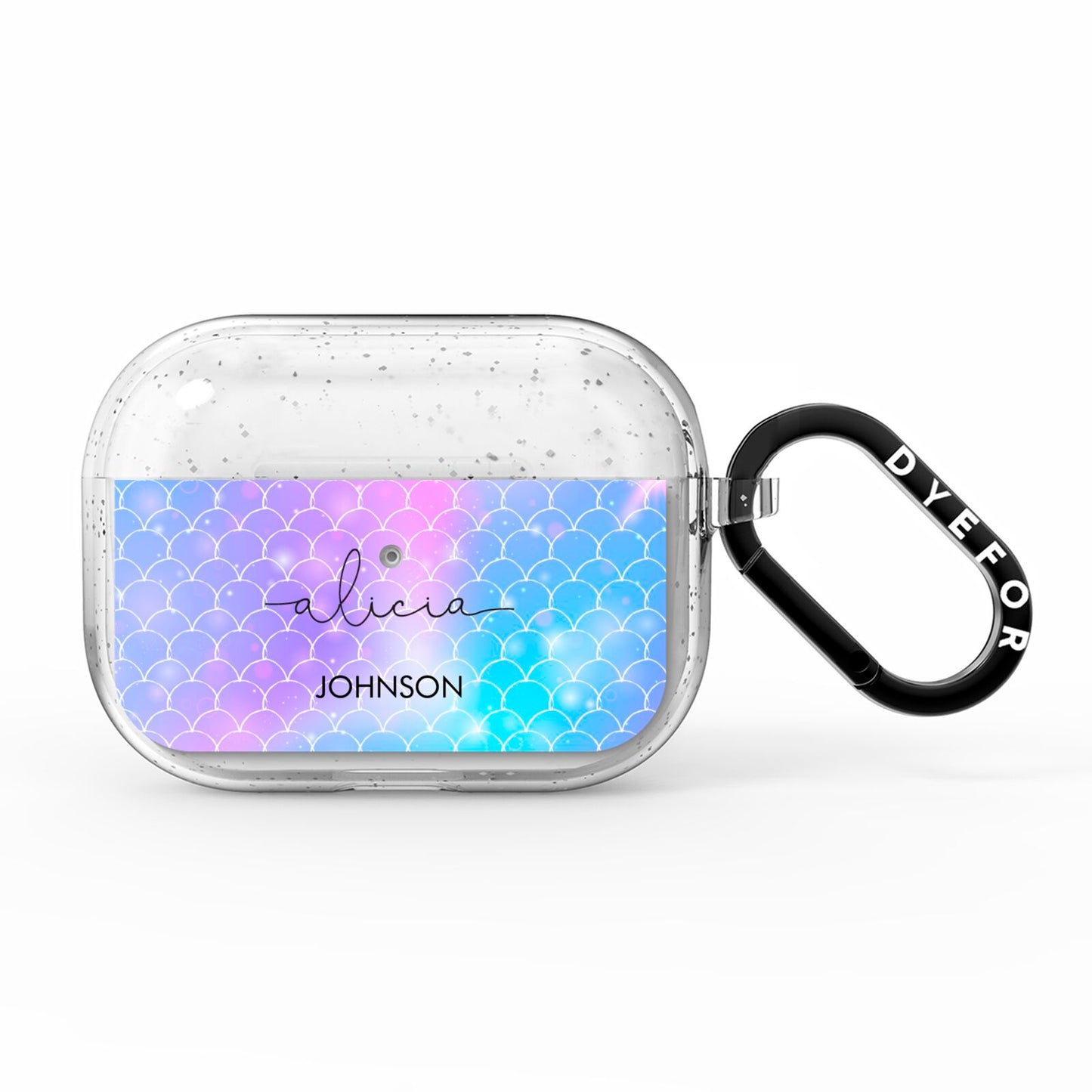Personalised Mermaid Glitter with Names AirPods Pro Glitter Case