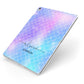Personalised Mermaid Glitter with Names Apple iPad Case on Silver iPad Side View