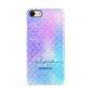Personalised Mermaid Glitter with Names Apple iPhone 7 8 3D Snap Case