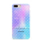 Personalised Mermaid Glitter with Names Apple iPhone 7 8 Plus 3D Tough Case