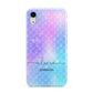 Personalised Mermaid Glitter with Names Apple iPhone XR White 3D Tough Case