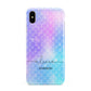 Personalised Mermaid Glitter with Names Apple iPhone Xs Max 3D Tough Case