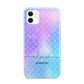 Personalised Mermaid Glitter with Names iPhone 11 3D Tough Case