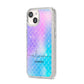 Personalised Mermaid Glitter with Names iPhone 14 Glitter Tough Case Starlight Angled Image