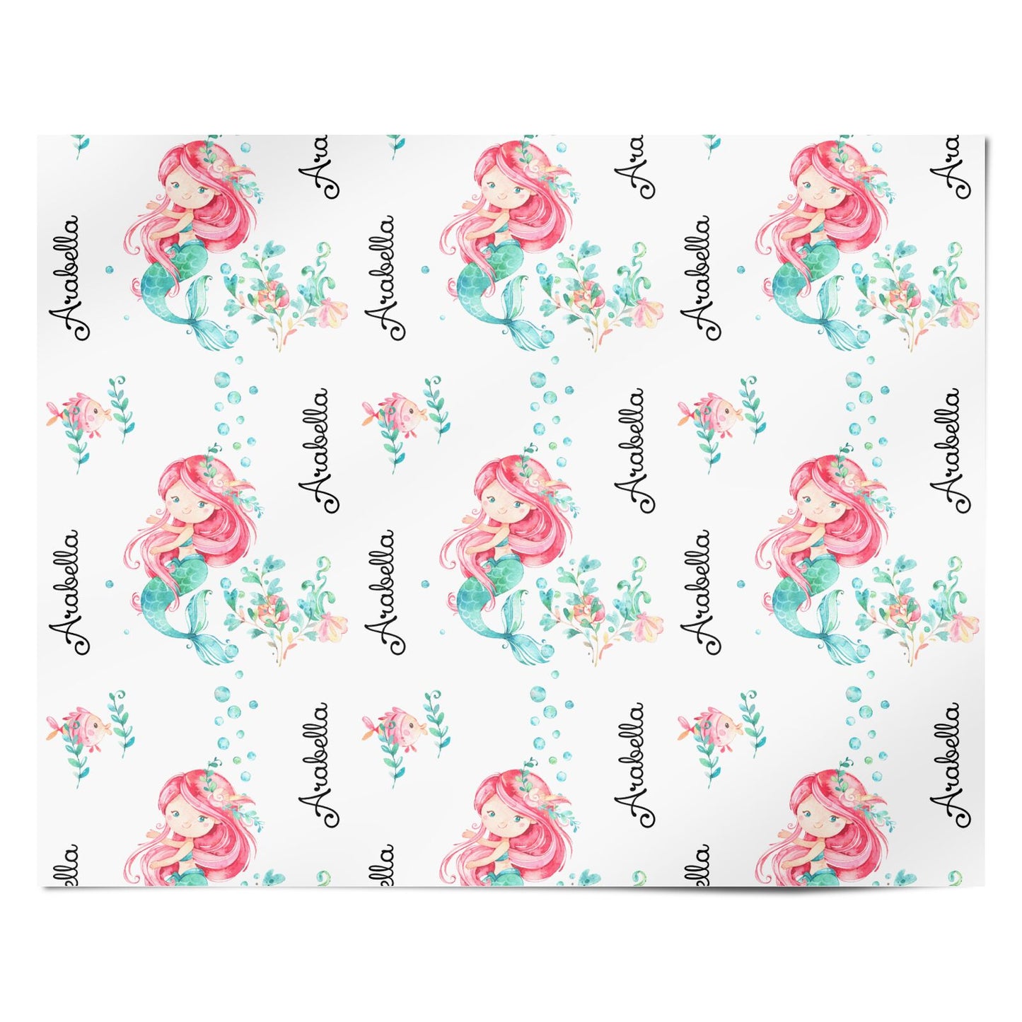 Personalised Mermaid Personalised Wrapping Paper Alternative