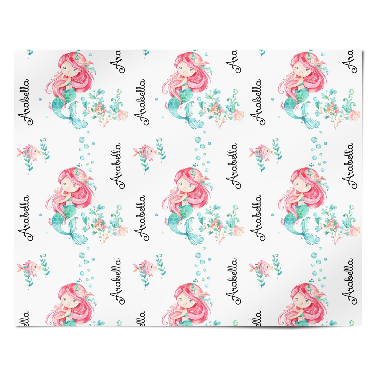 Personalised Mermaid Personalised Wrapping Paper Alternative