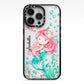 Personalised Mermaid iPhone 13 Pro Black Impact Case on Silver phone