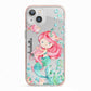 Personalised Mermaid iPhone 13 TPU Impact Case with Pink Edges