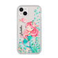 Personalised Mermaid iPhone 14 Plus Clear Tough Case Starlight