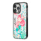 Personalised Mermaid iPhone 14 Pro Max Black Impact Case Side Angle on Silver phone
