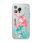 Personalised Mermaid iPhone 14 Pro Max Clear Tough Case Silver