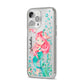 Personalised Mermaid iPhone 14 Pro Max Glitter Tough Case Silver Angled Image