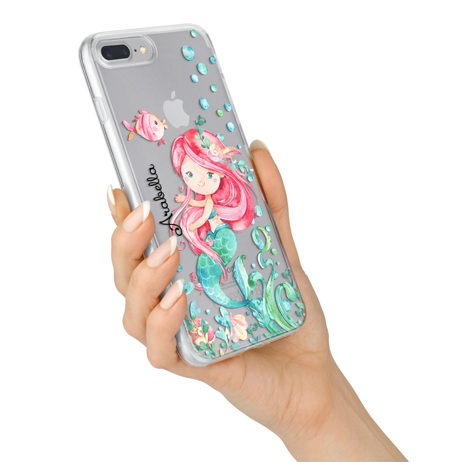 Personalised Mermaid iPhone 7 Plus Bumper Case on Silver iPhone Alternative Image